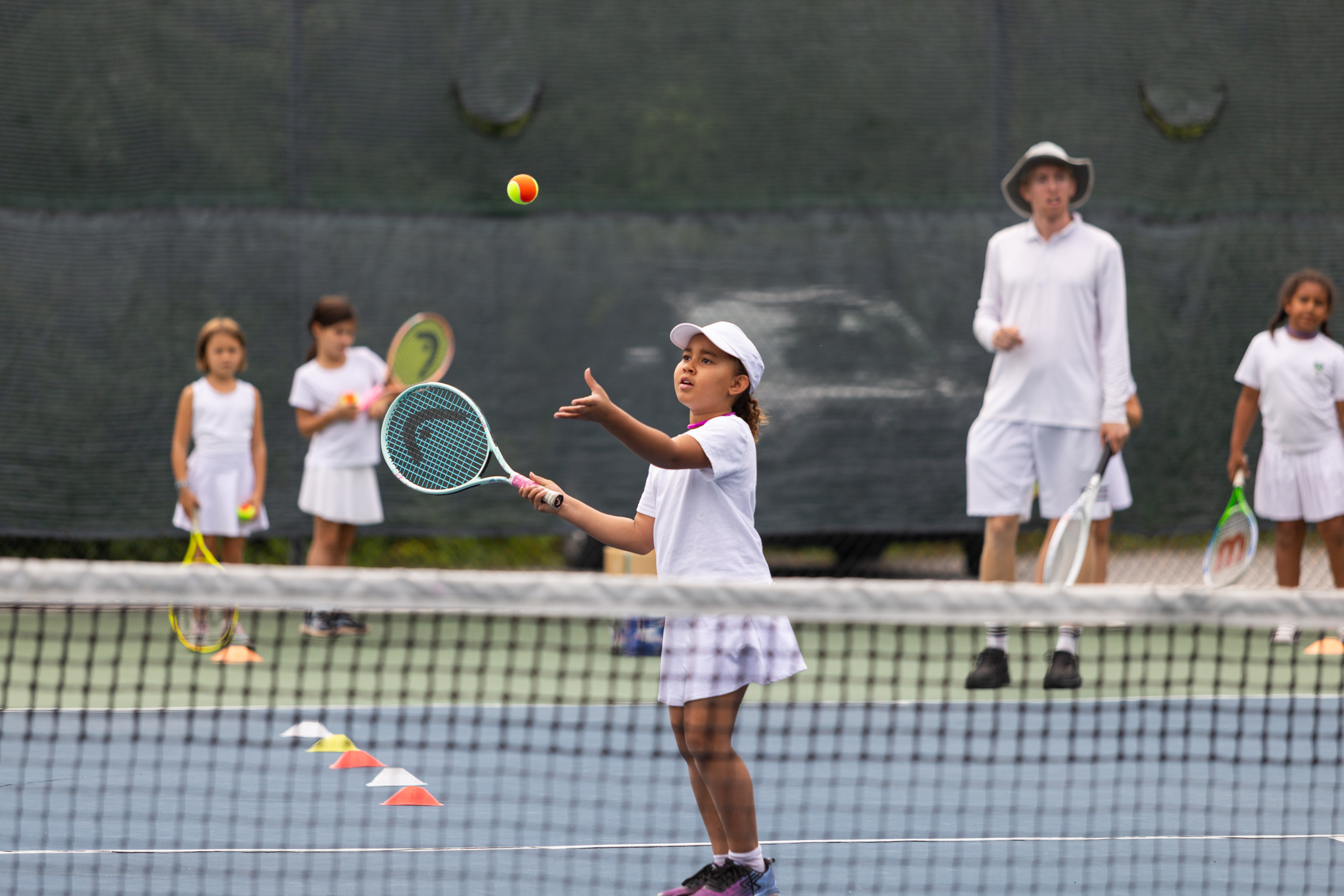 Junior tennis lesson at Royal Oak